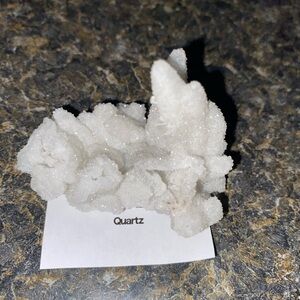 White Quartz Crystal Cluster Home Accent